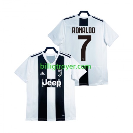 Billige Fotballdrakter Juventus Cristiano Ronaldo Retro Hjemmedraktsett 2018 2019 Kortermet